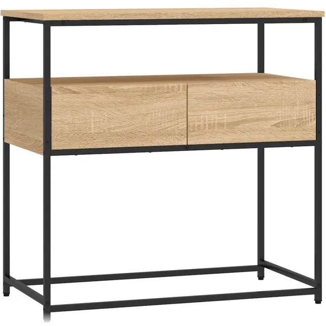 vidaXL Consoletafel - Sonoma - Eiken - 75x40x75 - cm - Bewerkt - Hout Sonoma eiken