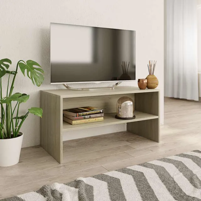 vidaXL Tv-meubel 80x40x40 cm bewerkt hout sonoma eikenkleurig, foto 2