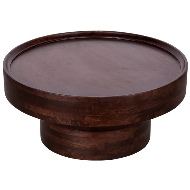 Lewis & Loft Salontafel Luus - FSC mangohout - Rond ⌀80 cm- Walnoot bruin