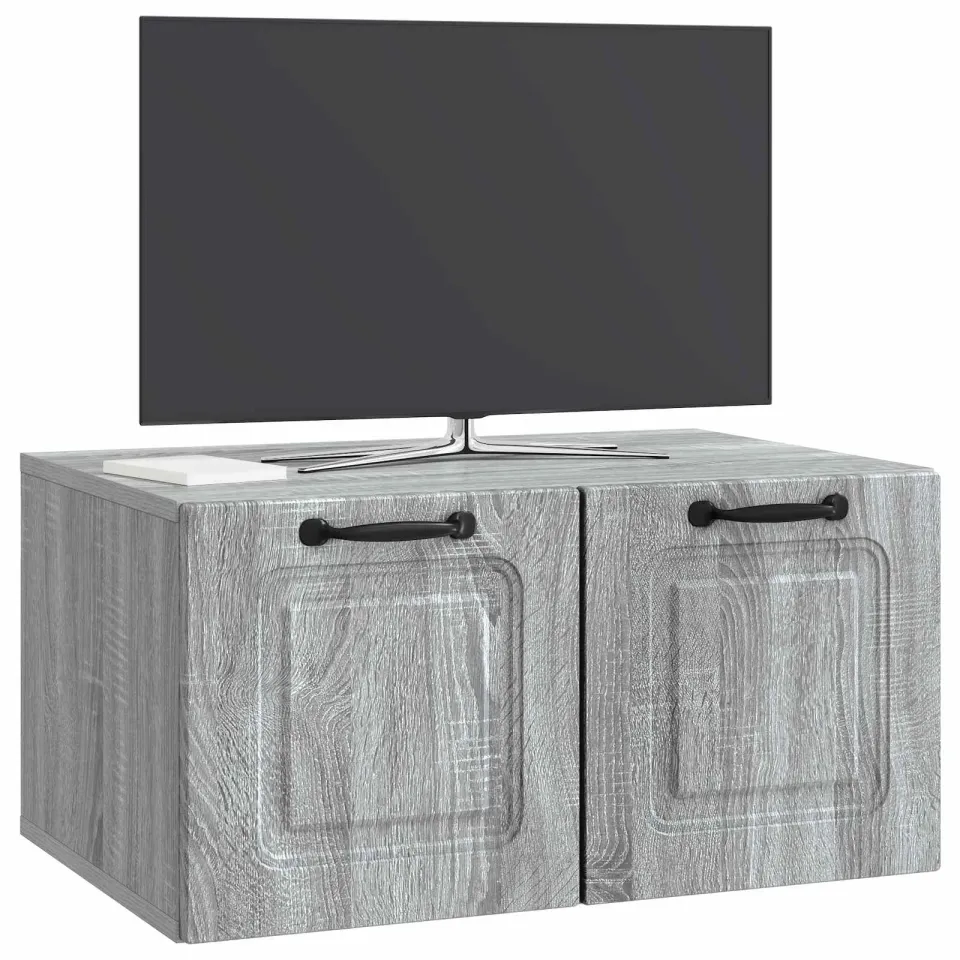 vidaXL Wandbeugel TV-kast Grijs sonoma 59,5 x 41 x 30 cm Bewerkt hout