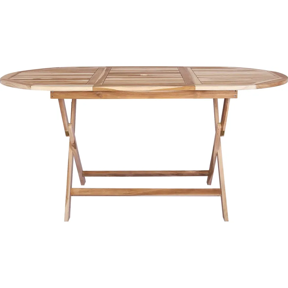 vidaXL Inklapbare Tuintafel Naturel 160 x 80 x 76 cm Massief Teakhout Bruin