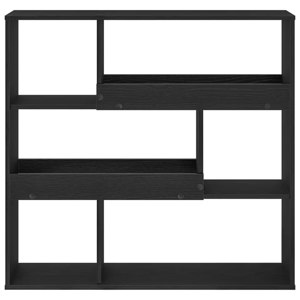 vidaXL Boekenplank 4-laags 100 x 33 x 94,5 cm Bewerkt hout Zwart Eiken, foto 4