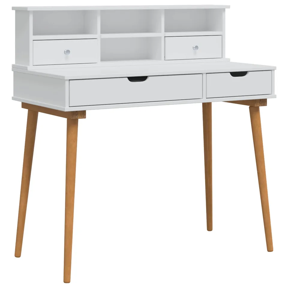 vidaXL Toilettafel Set FAUSKE 2 st Wit 100 x 50 x 103,5 cm, foto 3