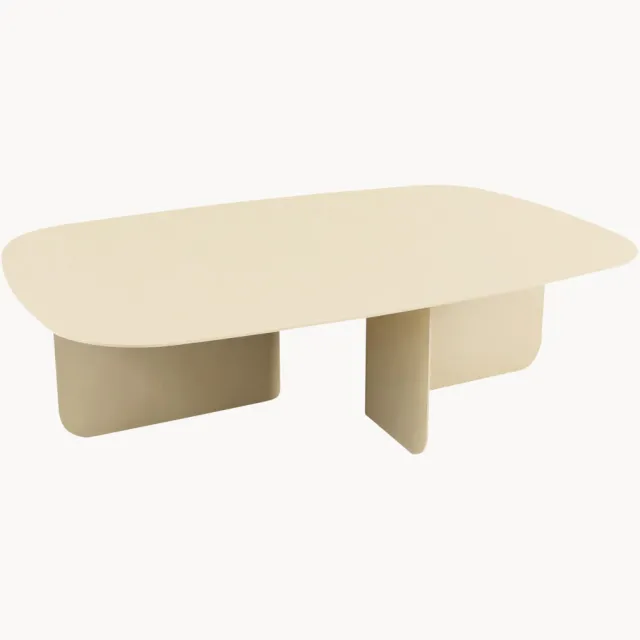Metallbude Handgemaakte salontafel Livia Beige
