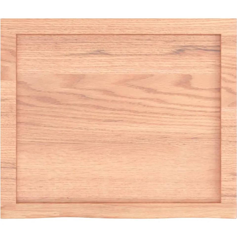 vidaXL Tafelblad 60x50x(2-4) cm behandeld massief eikenhout lichtbruin
