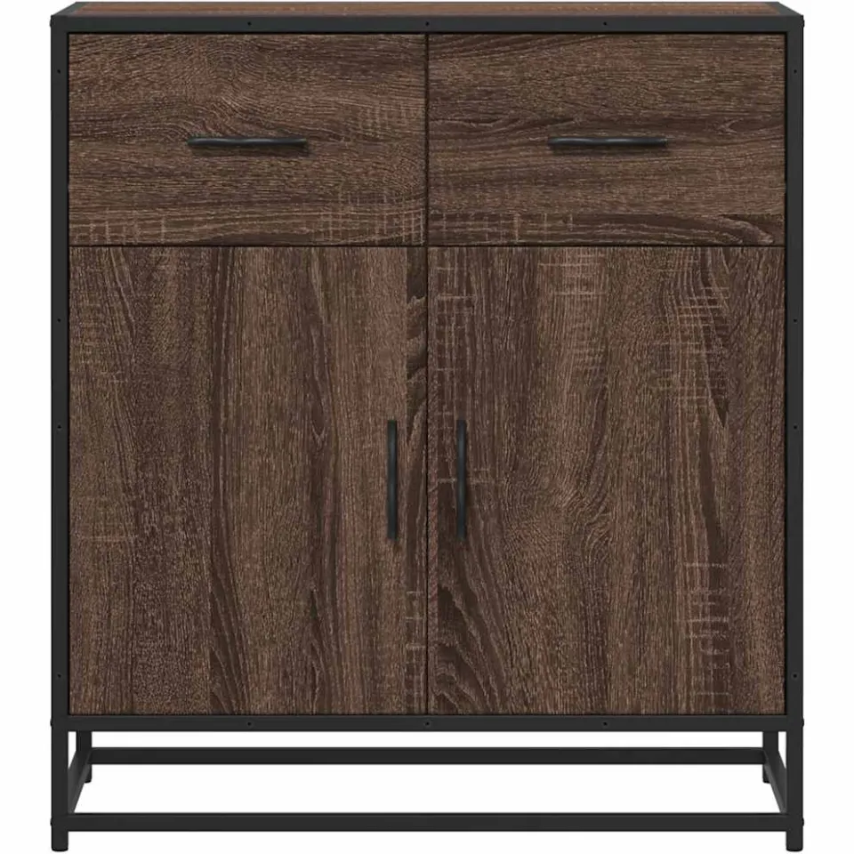 vidaXL Dressoir 68x35x76 cm bewerkt hout bruin eikenkleur, foto 4