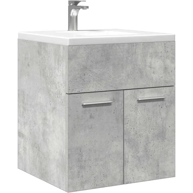 vidaXL Wastafelkast 41x38,5x46 cm bewerkt hout betongrijs