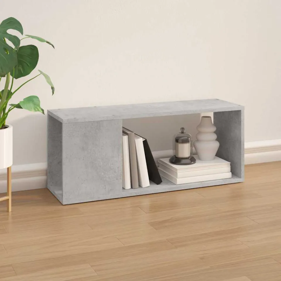 vidaXL Tv-meubel 80x24x32 cm bewerkt hout betongrijs grijs, foto 3