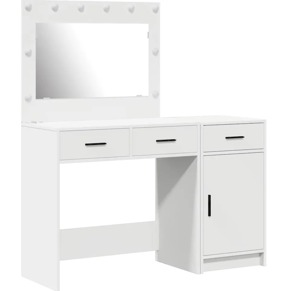 vidaXL Plafondtafel 2 st Wit 40 x 41 x 75 cm Bewerkt hout, foto 3