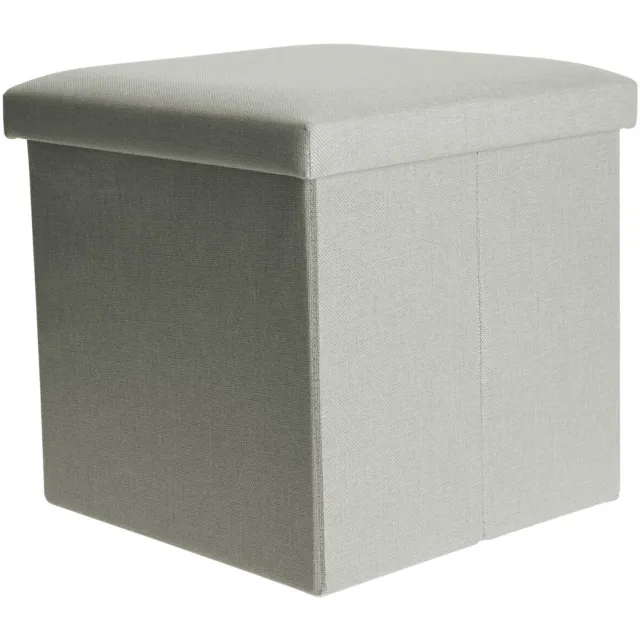 Storagesolutions Poef - Zitkussen met opbergruimte, 38 x 38 x 38 cm groen