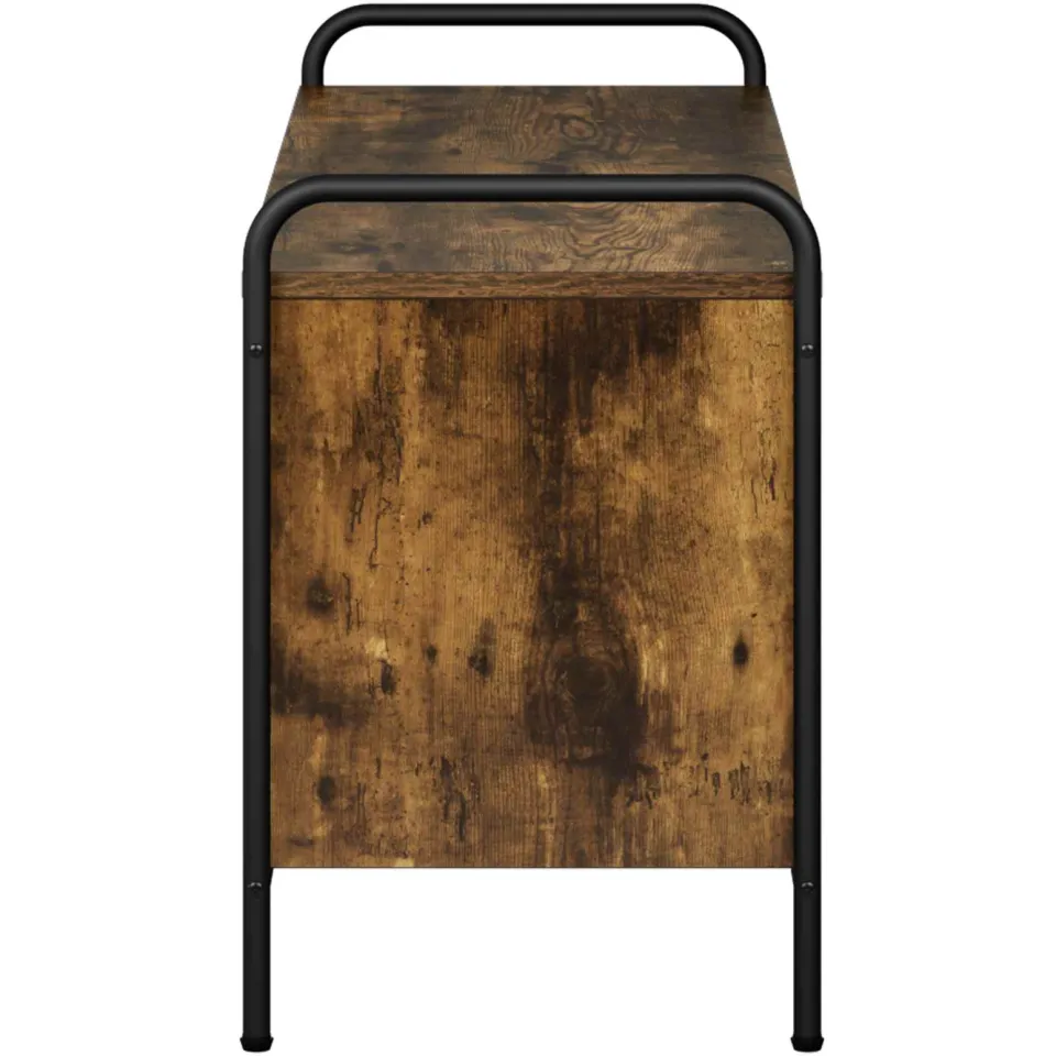 vidaXL Tv-meubel 140 x 39,5 x 50 cm Gerookt eiken Bewerkt hout, foto 4