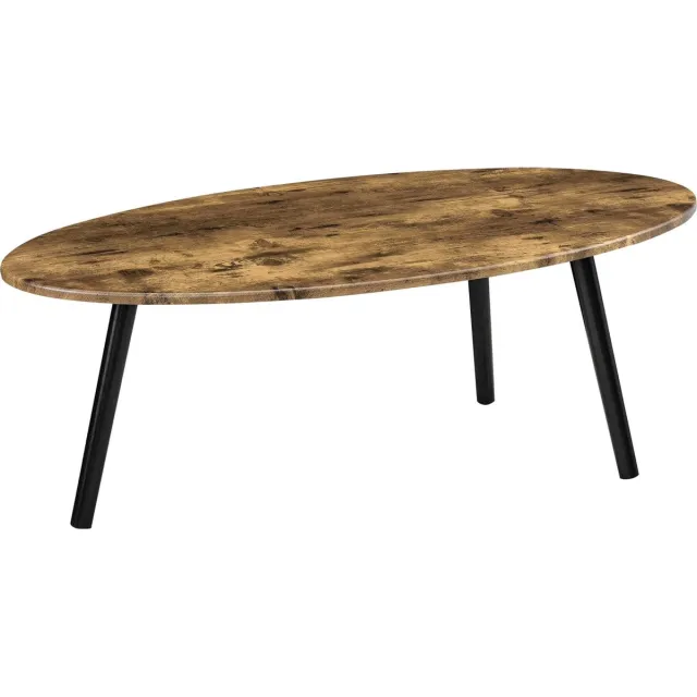 en.casa Salontafel Viborg ovaal 109,5x59,5x39,5 cm houtkleurig zwart Houtkleurig donker en zwart