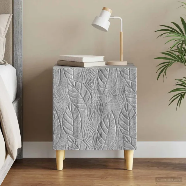 vidaXL Nachtkastje Grijs Sonoma 43 x 34,5 x 50 cm Bewerkt hout