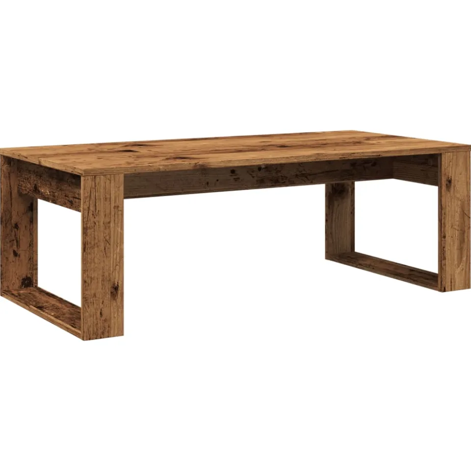 vidaXL Salontafel 102x50x35 cm bewerkt hout oude houtkleurig bruin, foto 4