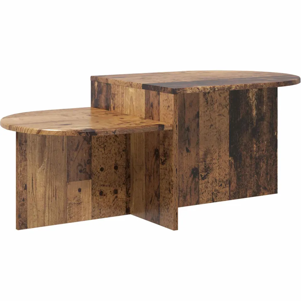 vidaXL Salontafel Oud hout 100 x 50 x 40 cm Bewerkt hout bruin, foto 3
