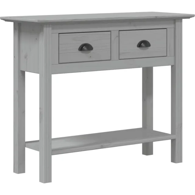 vidaXL Wandtafel - BODO - 91x35x74 - cm - massief - grenenhout - grijs