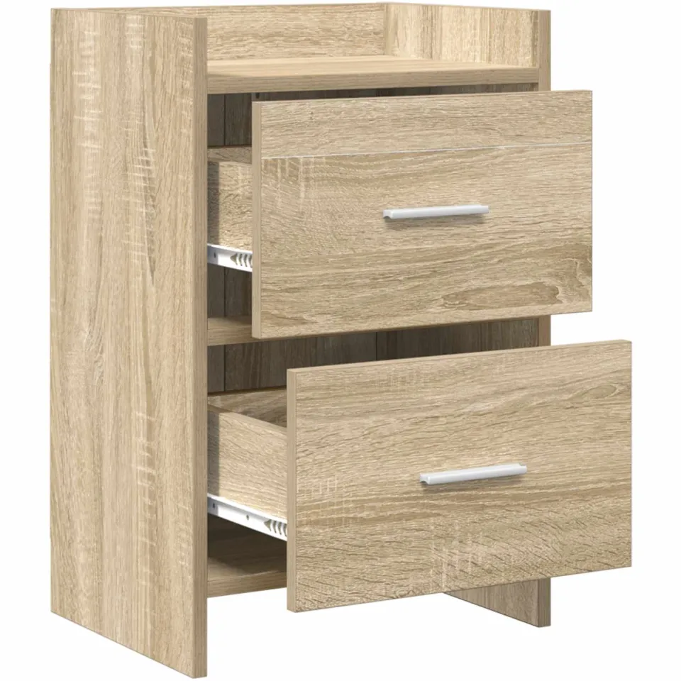 vidaXL Nachtkastjes Sonoma Eiken 40 x 30 x 60 cm Bewerkt hout, foto 3