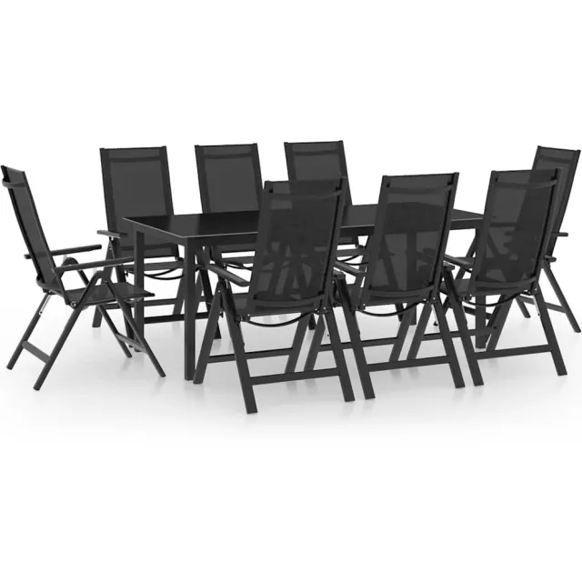 vidaXL 9-delige Tuinset aluminium antracietkleurig, foto 2