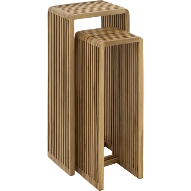 Goossens Bijzettafel Yonker - 35 x 80 x 25 - hout - bruin