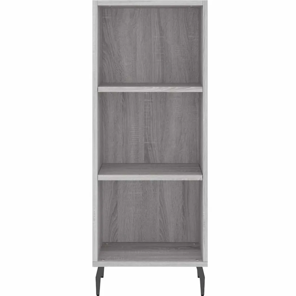 vidaXL Dressoir 34,5x32,5x90 cm bewerkt hout grijs sonoma eikenkleurig
