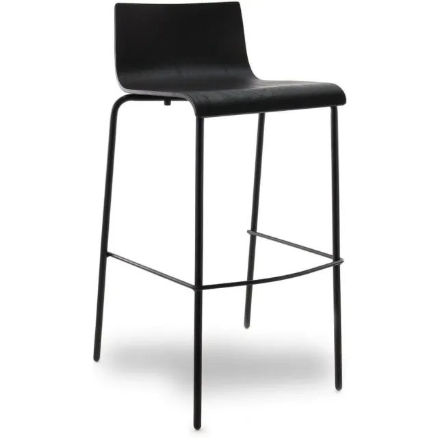 Workliving Barkruk Puur Eiken Zwart - 78 CM Zwart Eiken