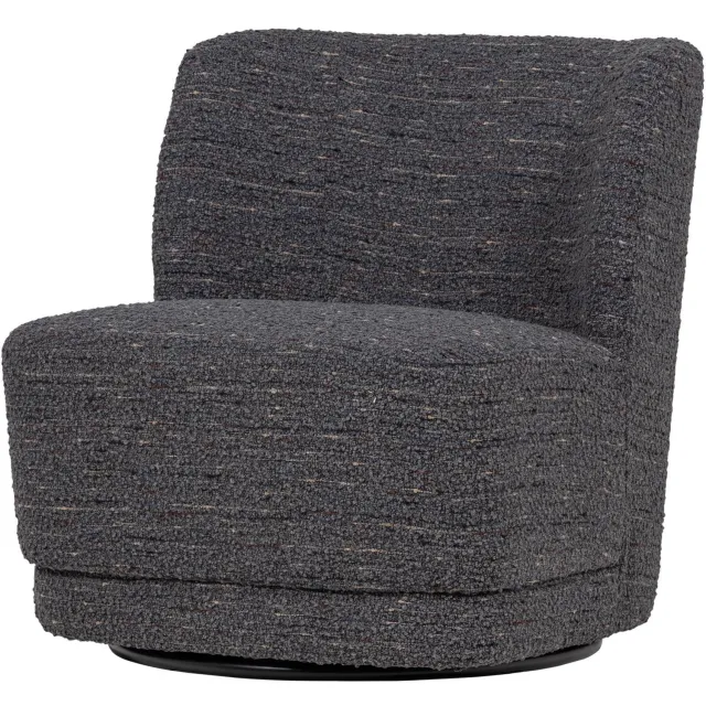 WOOOD Atty Draaifauteuil - Grove Melange - Grijs - 75x74x65 grey melange