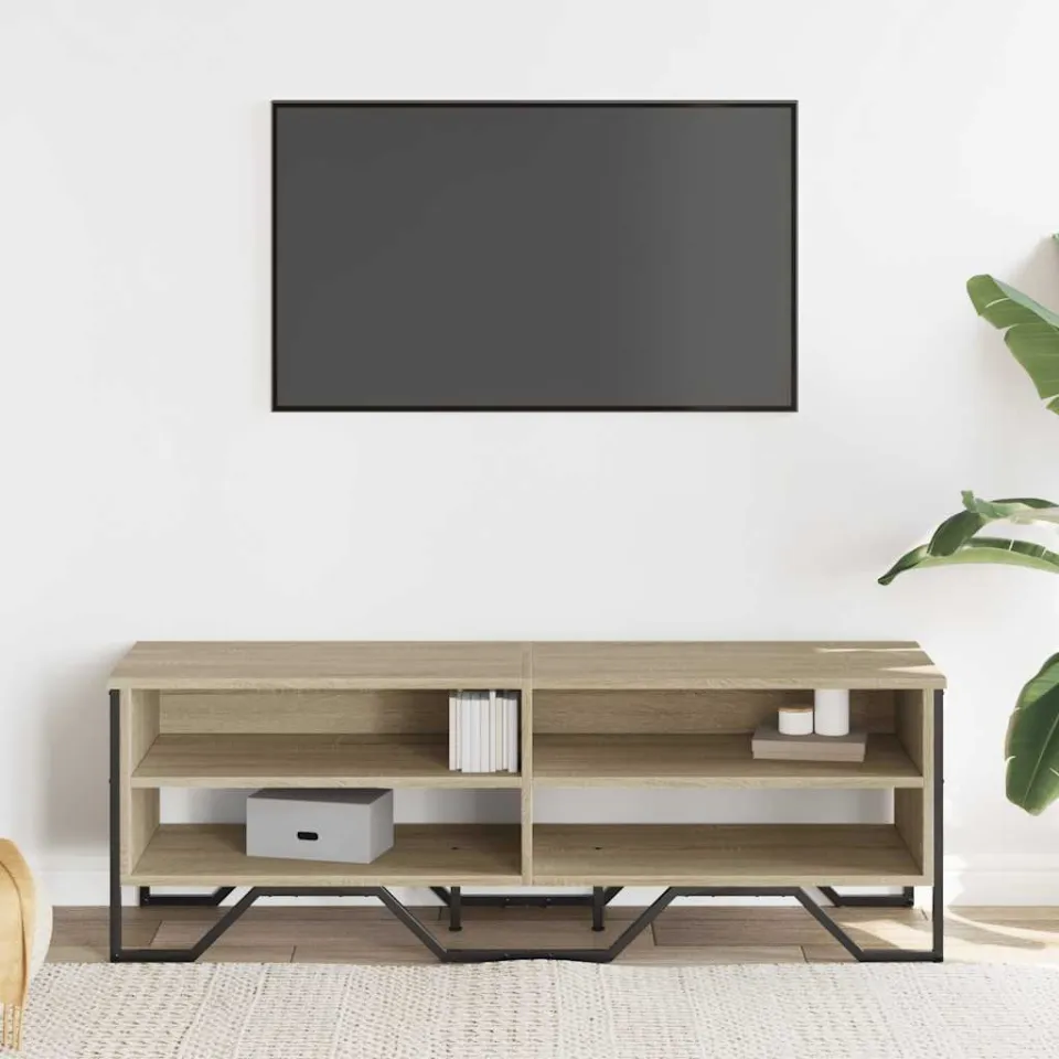 vidaXL Tv-meubel 122x34x41 cm bewerkt hout sonoma eikenkleurig, foto 2