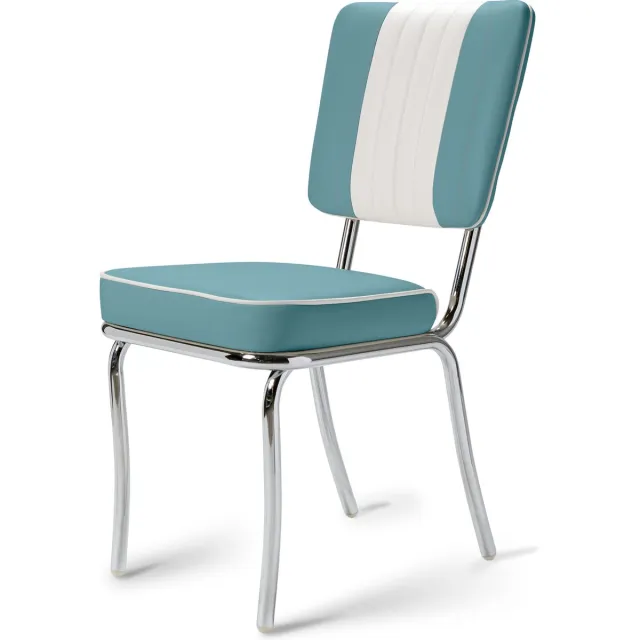 Bel Air Retro Eetkamerstoel CO-24 Blauw