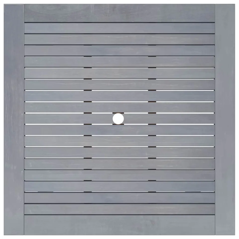 vidaXL Tuintafel 88x88x74 cm massief acaciahout grijs, foto 3
