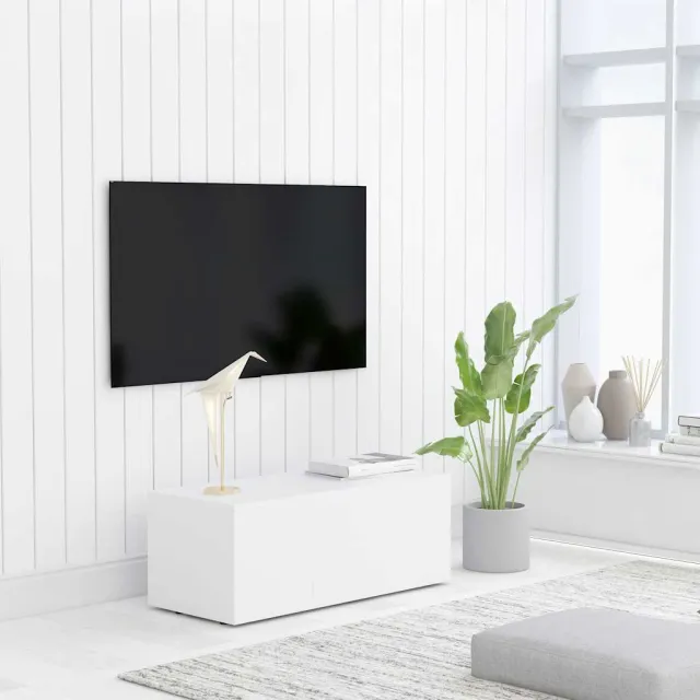vidaXL Tv-meubel 80x34x30 cm bewerkt hout wit, foto 2