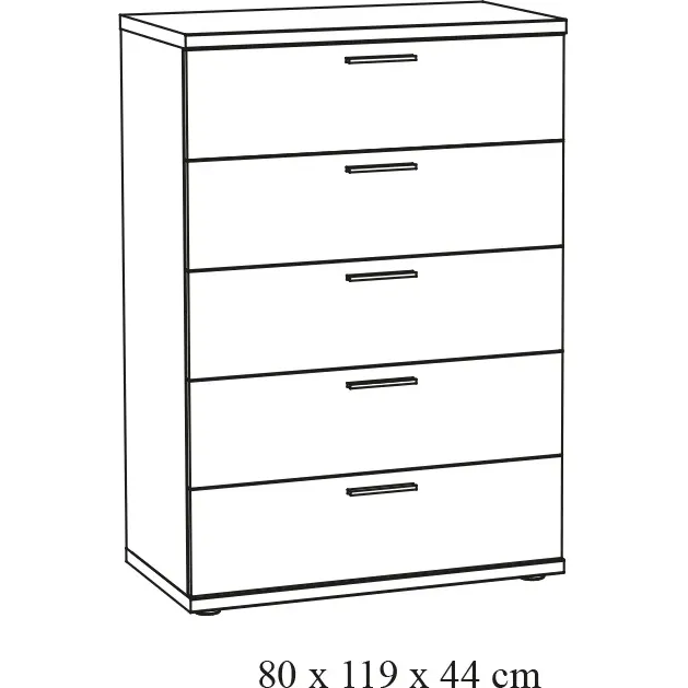ladencommode Tasmanië grijs