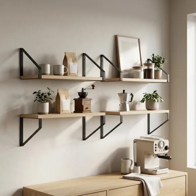 vidaXL Wandschappen 4 st Sonoma Eiken 40 x 16 x 15,5 cm Bruin