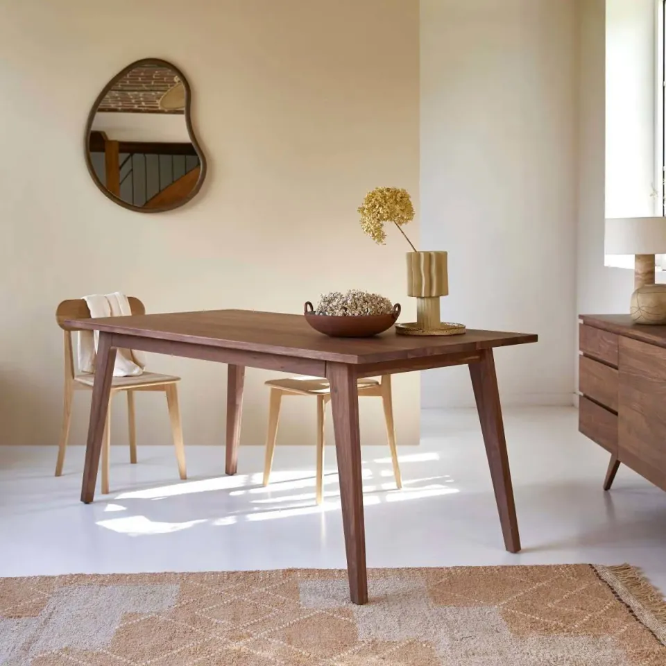 Tikamoon Esmée eettafel notenhout bruin, foto 5