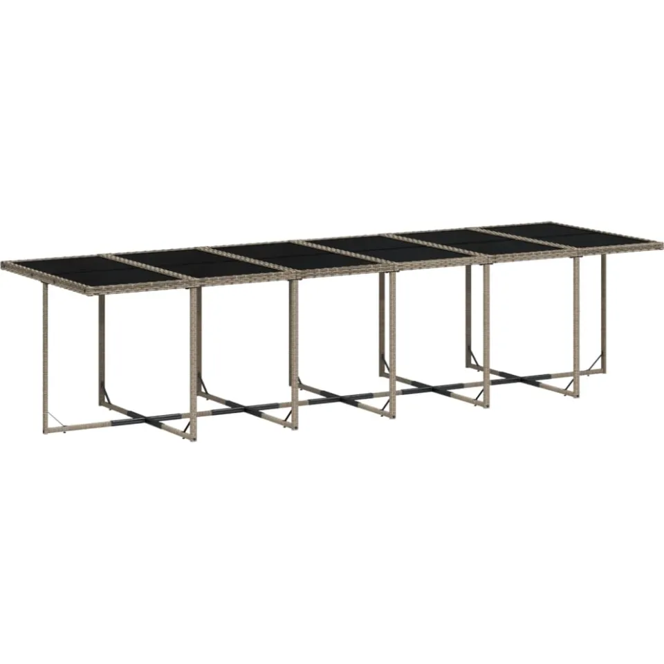 vidaXL 13-delige Tuinset met kussens poly rattan grijs, foto 3
