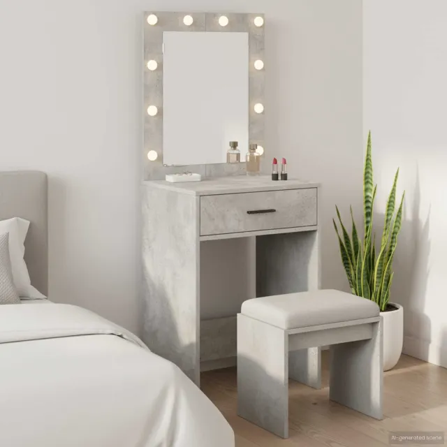 vidaXL Plafondtafel Beton Grijs 50 x 41 x 135 cm Bewerkt hout, foto 2