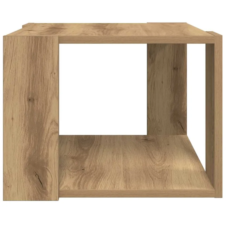 vidaXL Salontafel 40x40x30 cm bewerkt hout artisanaal eikenkleur Bruin