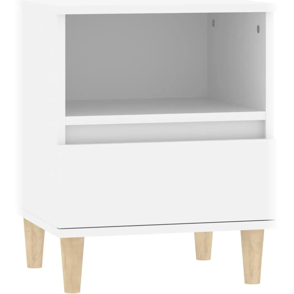 vidaXL Nachtkastjes 2 st 40x35x50 cm wit, foto 4