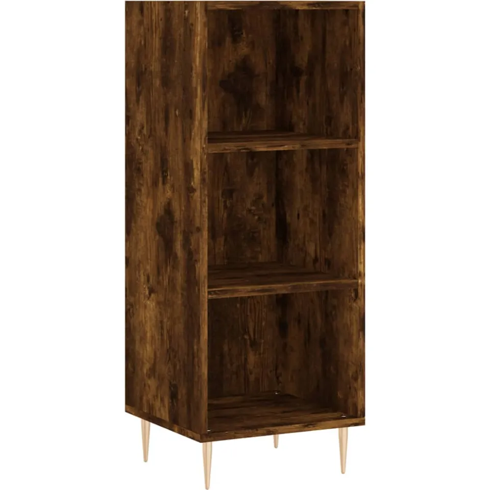 vidaXL Dressoir 34,5x32,5x90 cm bewerkt hout gerookt eikenkleurig, foto 3