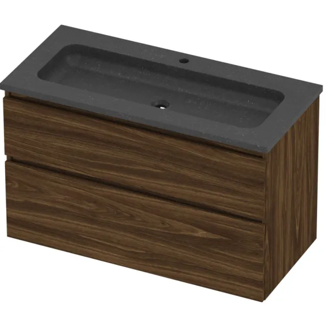 Proline Rollo Badmeubelset Hardsteen Elegant Centraal 100x46x62 cm Blue Stone Cabana Oak Eiken