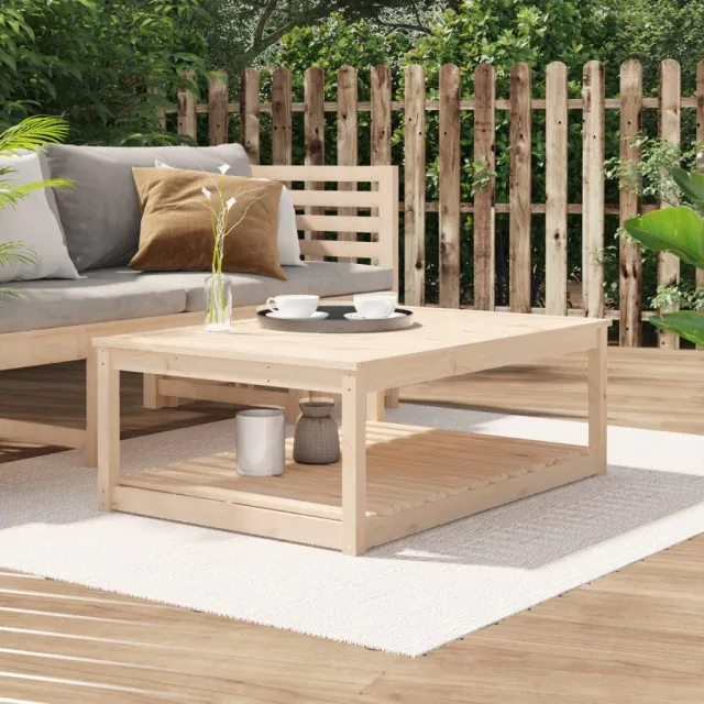 vidaXL Tuintafel 121x82,5x45 cm massief grenenhout bruin, foto 2