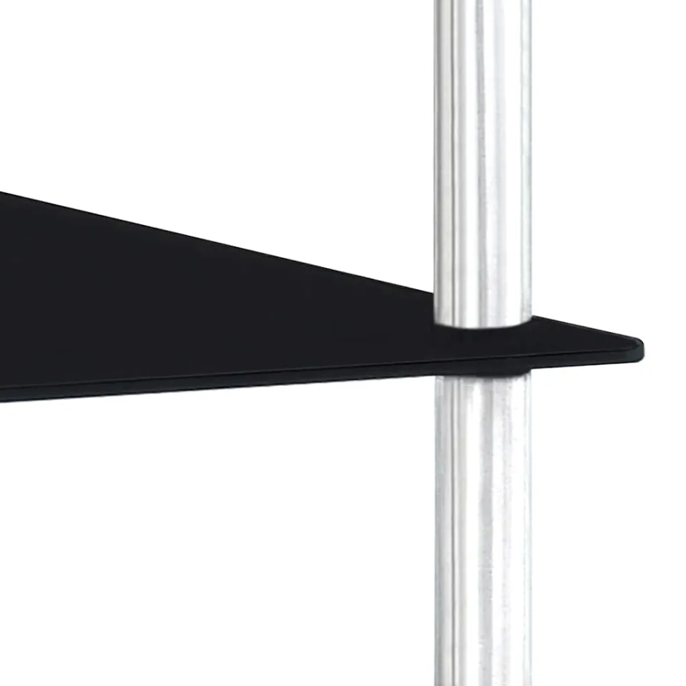 vidaXL Kastje 4-laags 40x40x100 cm gehard glas zwart, foto 4