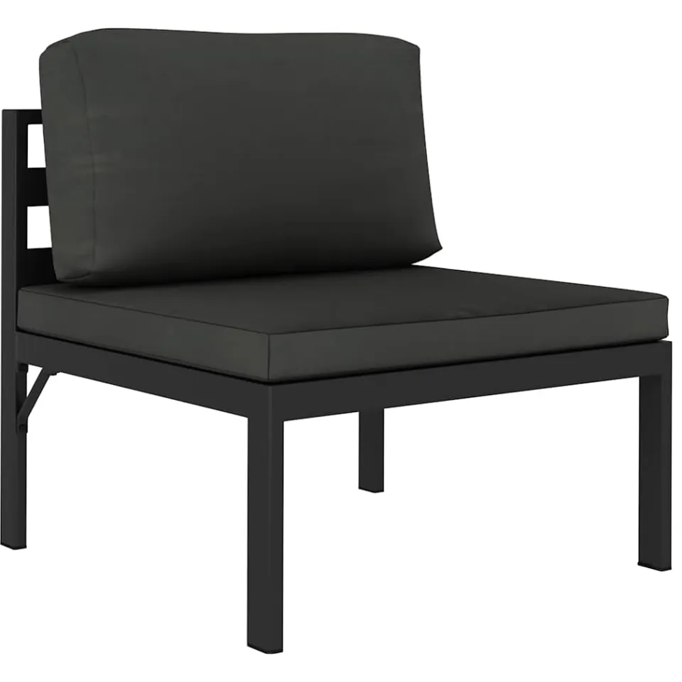 vidaXL 4-delige Loungeset met kussens aluminium antraciet Anthraciet