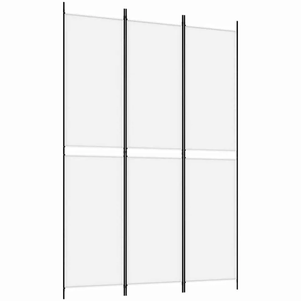 vidaXL Kamerscherm met 3 panelen 150x220 cm stof wit, foto 2