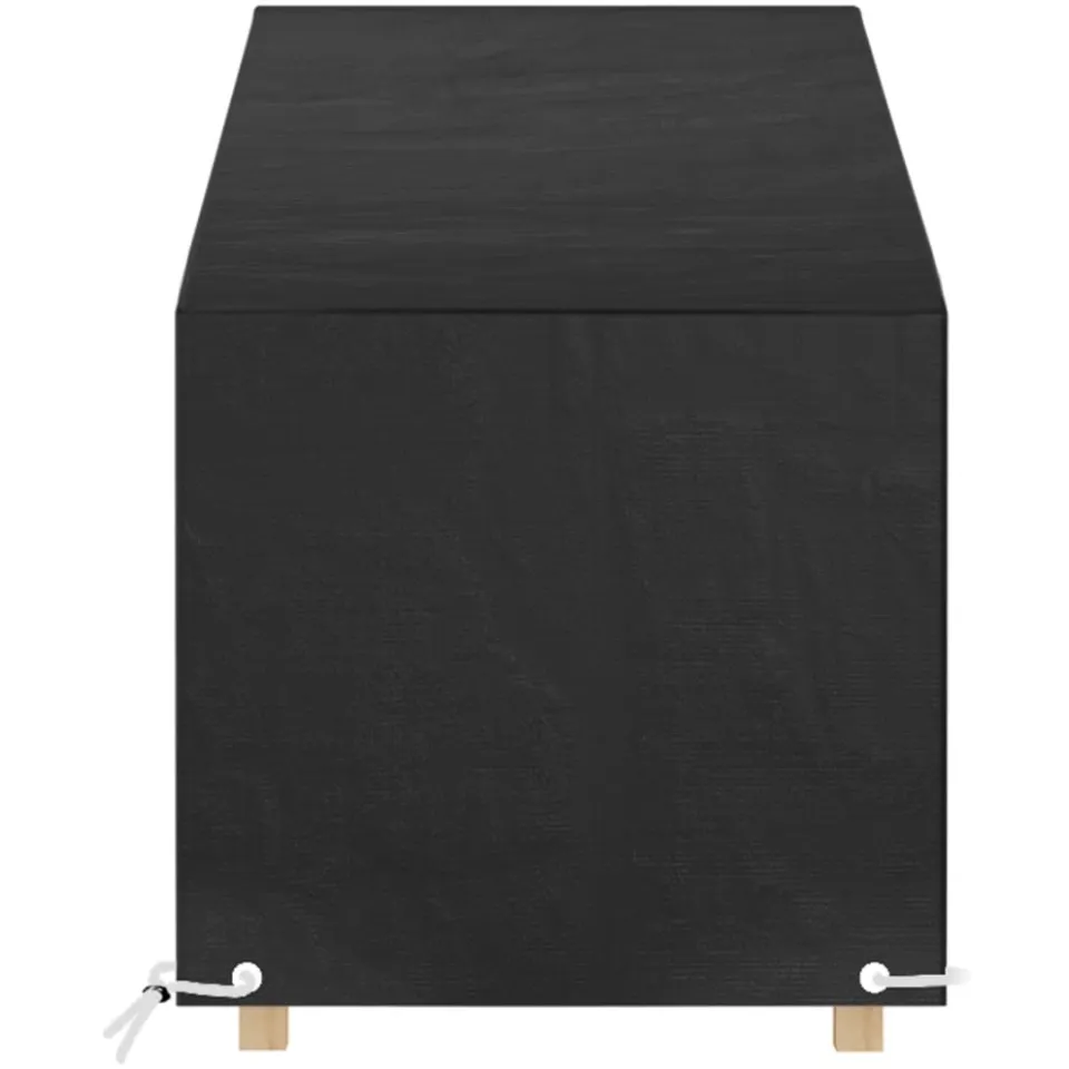 vidaXL Ligbedhoes met 12 oogjes 200x65x35/60 cm polyetheen Zwart