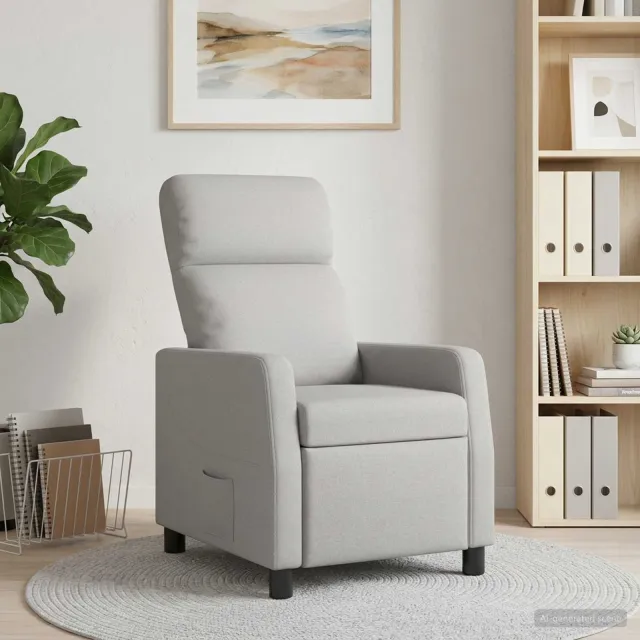 vidaXL Relaxfauteuil Wolkengrijs Stof grijs