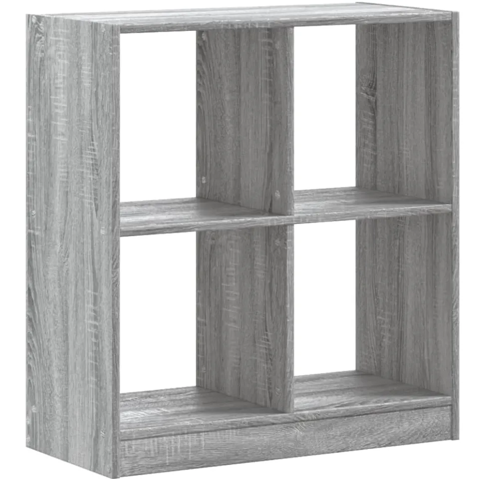 vidaXL Boekenkast 68,5x32x75 cm bewerkt hout grijs sonoma eikenkleurig, foto 3