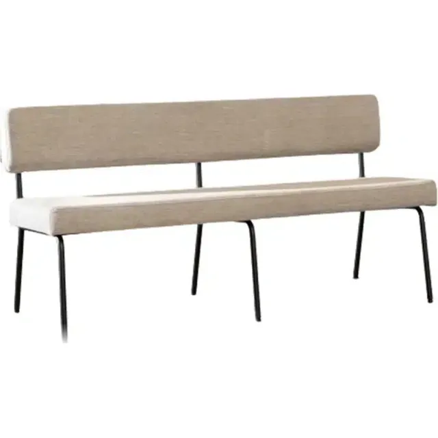 NordXL Eetkamerbank Espen taupe gerecycled polyester 160 cm