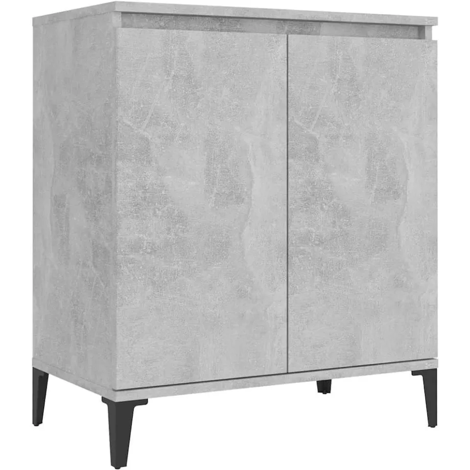 vidaXL Dressoir 60x35x70 cm bewerkt hout betongrijs grijs, foto 3