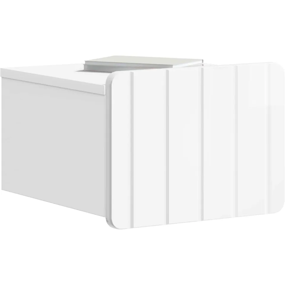 vidaXL Wandbeugel Bedkast 2 st Hoogglans Wit 33 x 34,5 x 24 cm, foto 2
