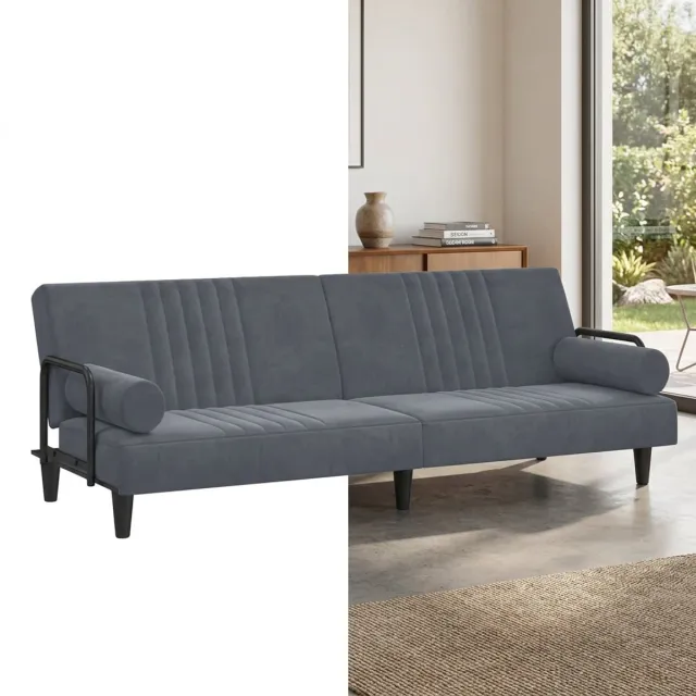 GranMaison Slaapbank - Uitklapbaar - Slaapstoel - Logeerbed - Zetelbed - Slaapfauteuil - Vouwbed - 1 persoons - Zeer comfortabel - Donkergrijs